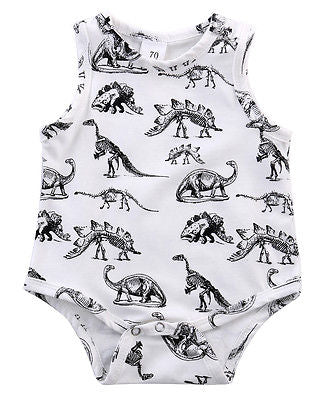 Summer Dinosaurs Print Bodysuit - TinyTacker