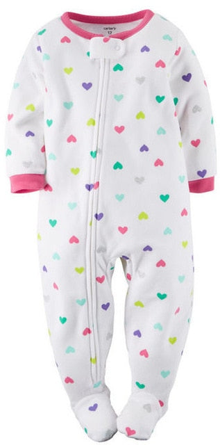 Multicolored Heart Print Romper - TinyTacker