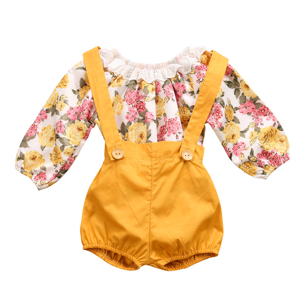 Summer Baby Girl Floral Sunsuit - TinyTacker