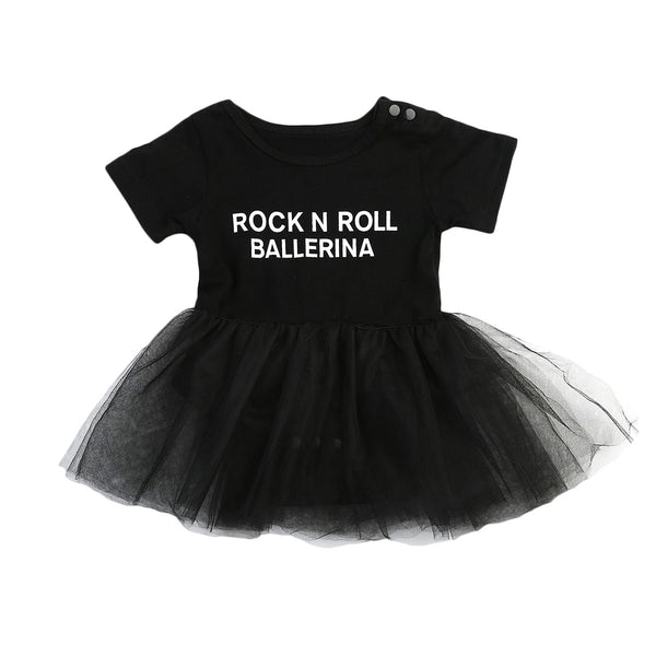 Rock And Roll Ballerina Lace Romper - TinyTacker
