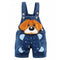 Puppy Cartoon Denim Rompers - TinyTacker