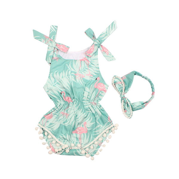 Stephani's Floral Print Romper - TinyTacker
