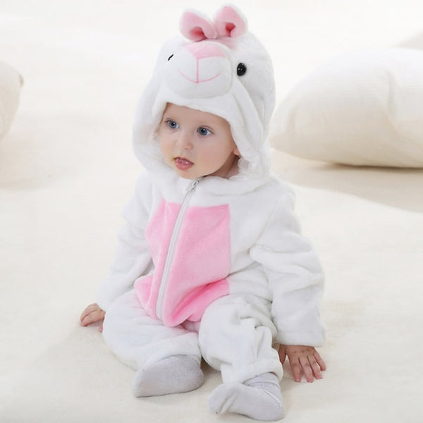 White Rabbit Cotton Onesies - TinyTacker
