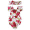 Rose Print Floral Romper+Headband - TinyTacker