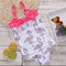 Flamingo Pattern Backlees Strap Bodysuit - TinyTacker