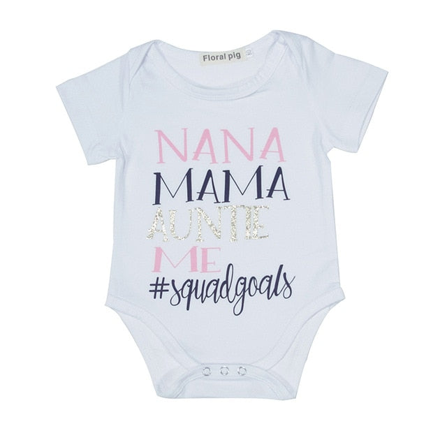 Squad Goals Girls Romper - TinyTacker