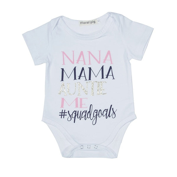 Squad Goals Girls Romper - TinyTacker
