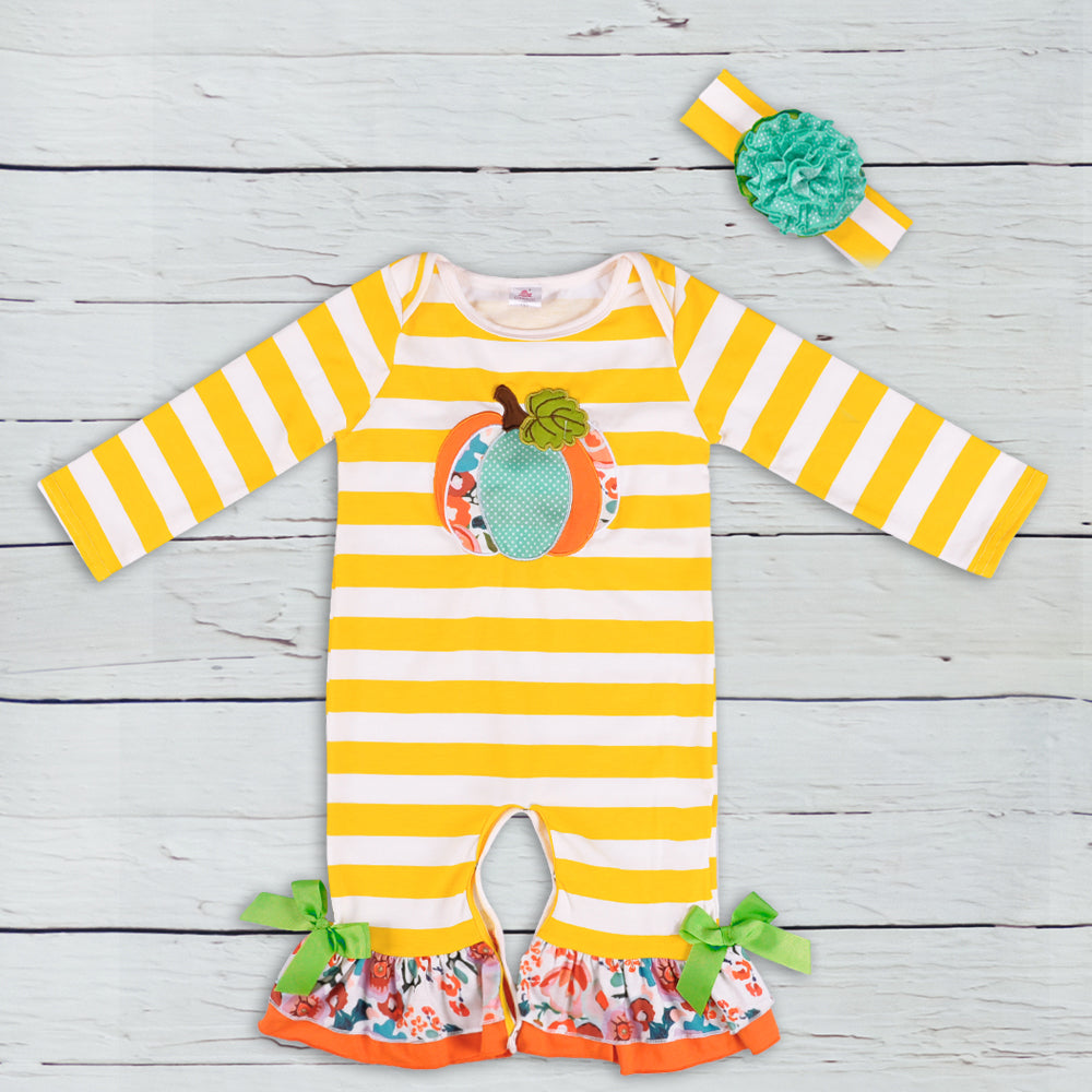 Yellow Stripe Jumpsuit - TinyTacker
