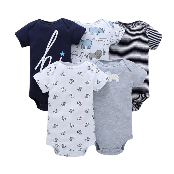Hi Baby Boy Bodysuit - TinyTacker