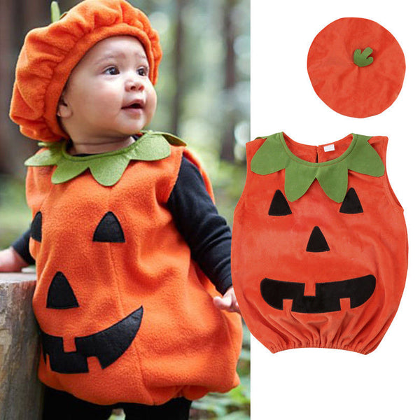 Real Pumpkin Kids Romper Costume - TinyTacker