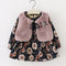 Becca's Fur Vest Floral Dress - TinyTacker