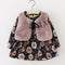Becca's Fur Vest Floral Dress - TinyTacker