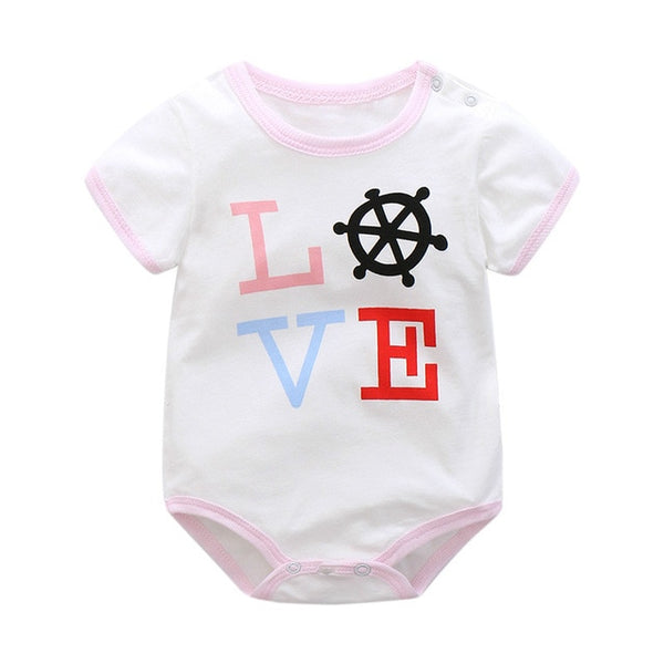 Love Print Romper - TinyTacker