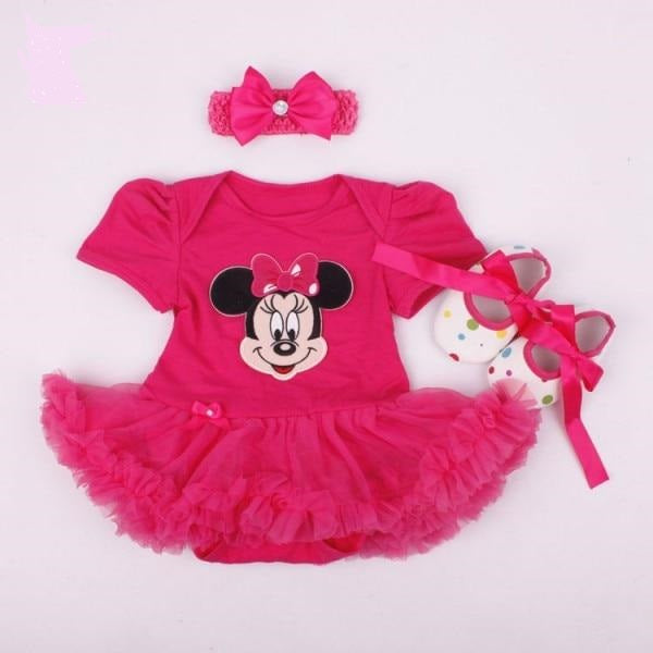 Emelyn's Mickey Christmas Romper Dress - TinyTacker