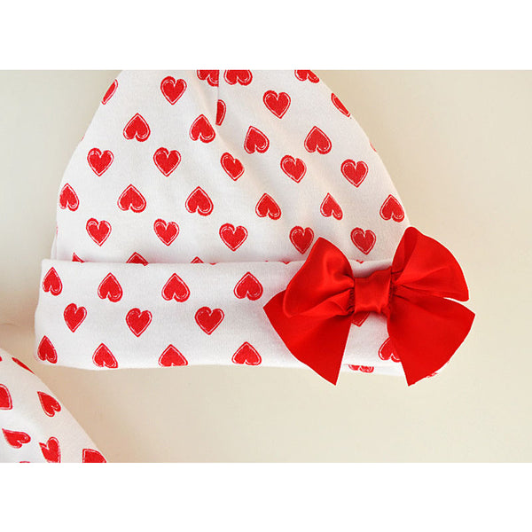 Christmas Love Baby Girl Jumpsuit Hat - TinyTacker