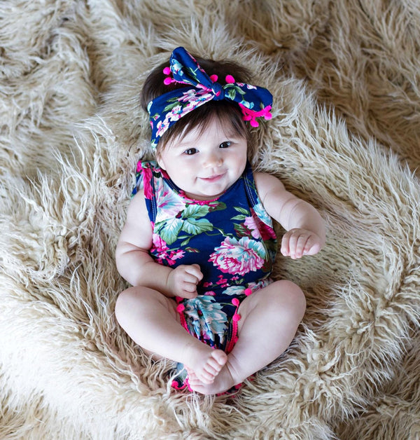 Beautiful Girl Floral Romper Sunsuit - TinyTacker