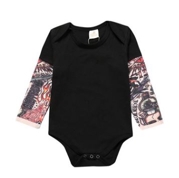 Cute Tattoo Floral Print Rompers - TinyTacker