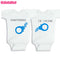 "He Did It" Twins Romper - TinyTacker