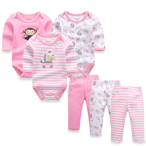 6pcs Baby Girl Clothes - TinyTacker