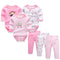 6pcs Baby Girl Clothes - TinyTacker
