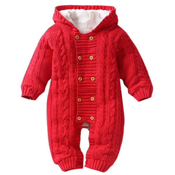 Ryan's Knitted Thick Hooded Jumpsuit - TinyTacker