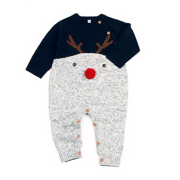Reindeer Knit Winter Jumpsuits - TinyTacker