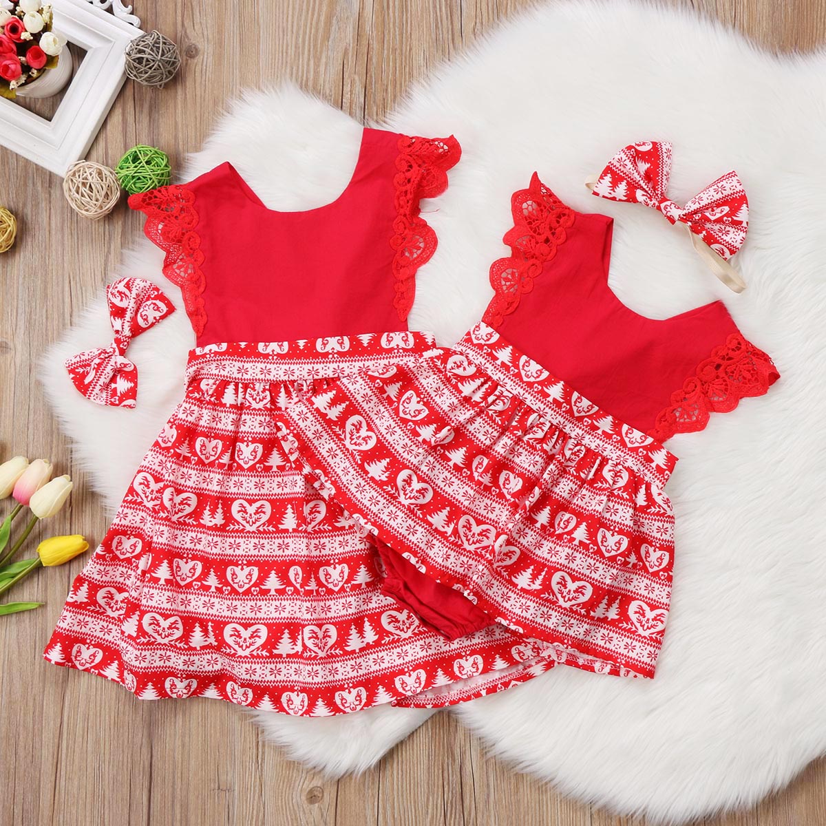 Ellen's Lace Ruffled Romper Dress - TinyTacker