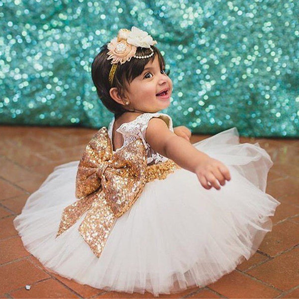 Fashion Sequin Flower Girl Dress - TinyTacker