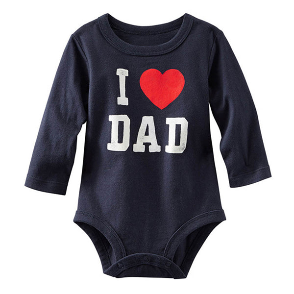 I Love DAD Printed Romper - TinyTacker