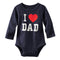 I Love DAD Printed Romper - TinyTacker