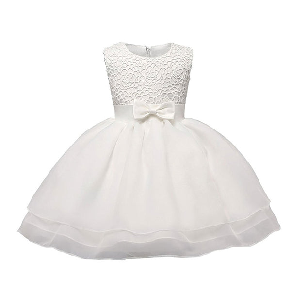 Cute Flower Christening Gown Dress - TinyTacker