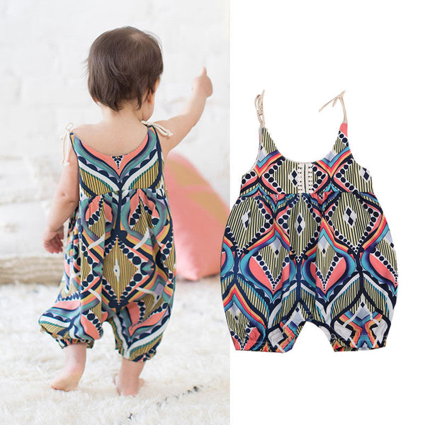 Floral Stripe Boho Haren Jumpsuit - TinyTacker