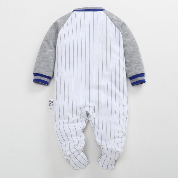 All Star Striped Footies Jumpsuit - TinyTacker