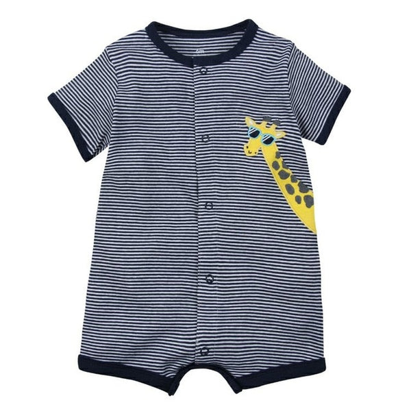 Giraffe Cartoon Pattern Romper - TinyTacker