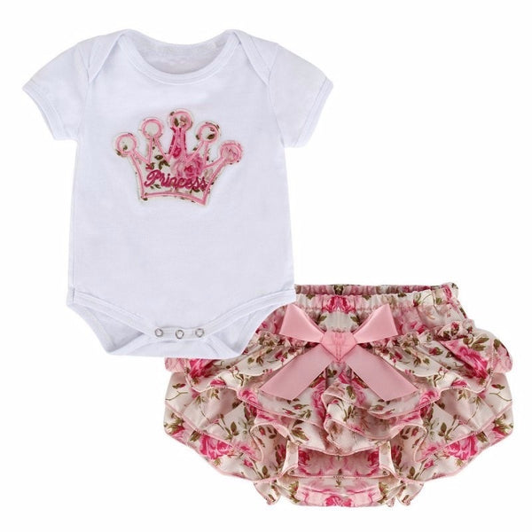 Flower Print Summer Girl Cloth - TinyTacker