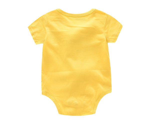 "Yummz Yellow And Tomato Mustard" Romper - TinyTacker
