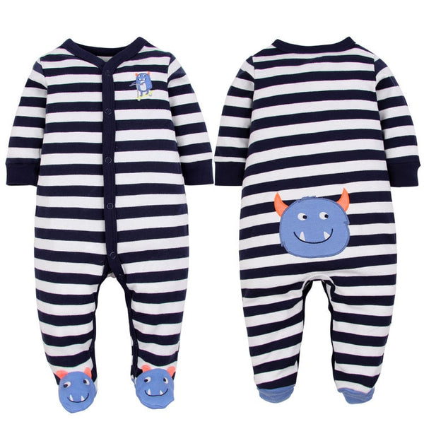 Blue Moster Baby Girls Jumpsuit - TinyTacker