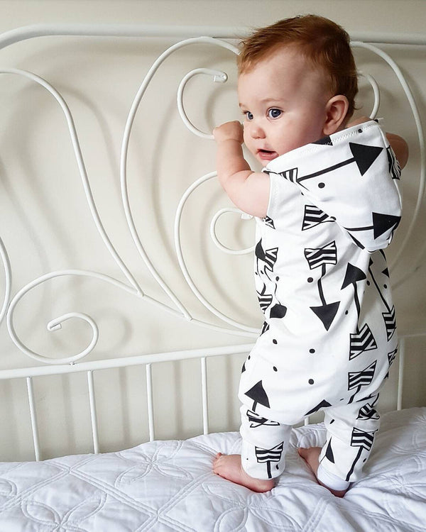 Cute Sleeveless Arrow Jumpsuit - TinyTacker