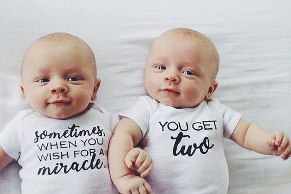 Lovely Twins Baby Miracle Get Two Romper - TinyTacker