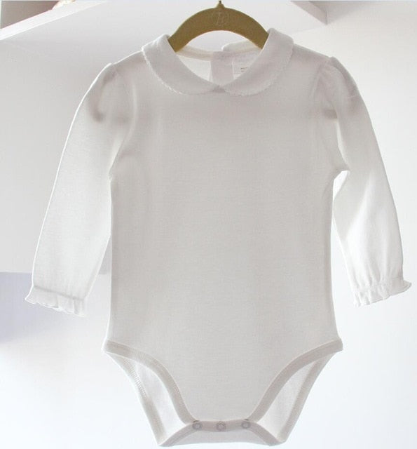 Cute Peter Pan Collar Baby Girls Romper - TinyTacker
