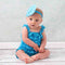 Blue Ruffled Lace Romper - TinyTacker
