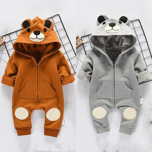 Cute Bear Ear Hooded Outfit - TinyTacker