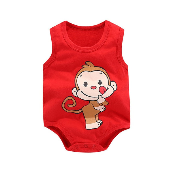 Baby Monkey Cartoon Vest - TinyTacker