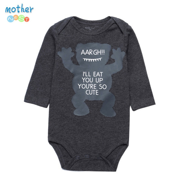 Dark Grey Print Elastic Bodysuit - TinyTacker