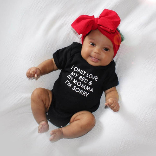 "I Only Love My Bed & My Momma I'm Sorry" Romper - TinyTacker