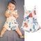 Cute Floral Print Tassels Sunsuit - TinyTacker