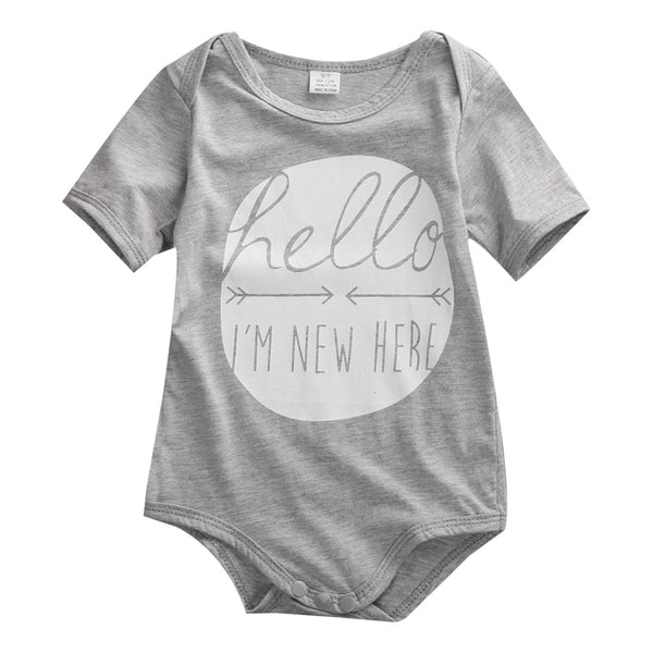Hello I'M NEW HERE Bodysuit - TinyTacker