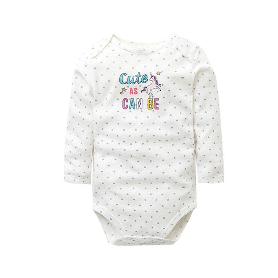 "Cute As Can Be" Baby Girls Romper - TinyTacker