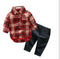 Classic Plaid Jeron's Romper With Jeans - TinyTacker