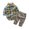 Classic Plaid Jeron's Romper With Jeans - TinyTacker